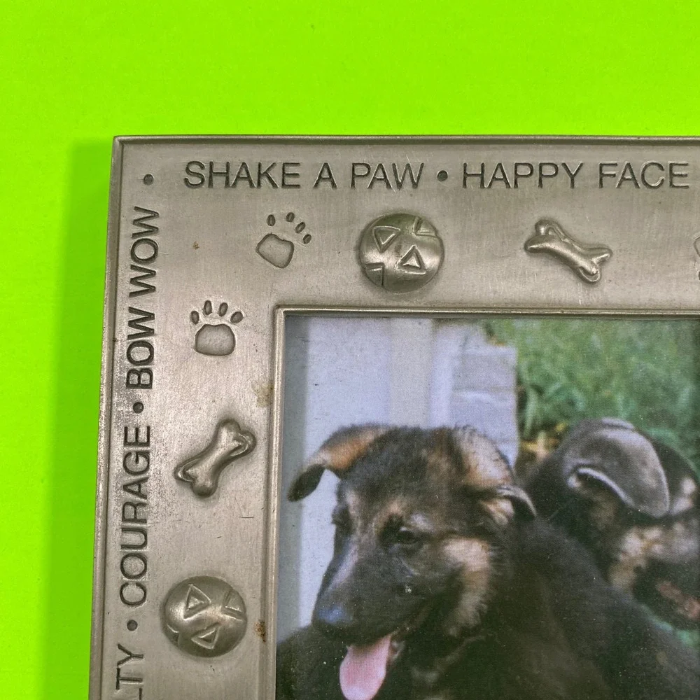 Carr Frames Dog Puppy German Shepherd Photo Frame 3.5x5 Metal‎ Embossed